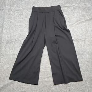 Lululemon Pants Womens 6 Can You Feel The Pleat Crop 21" Black Gaucho Wide Leg